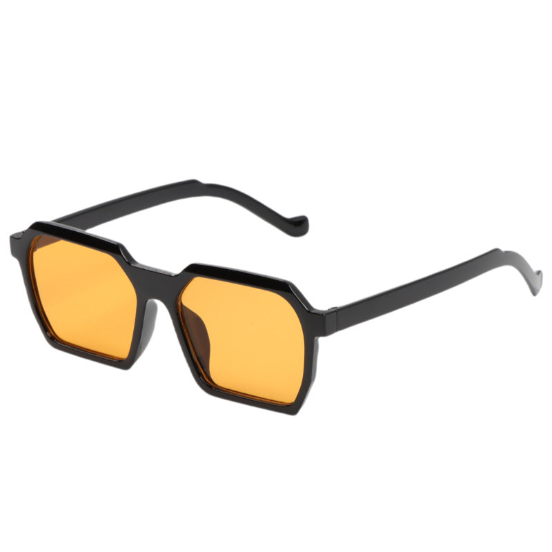 Damen Modische hexagonale Sonnenbrille mit sanften Farbverlauf Karnz
