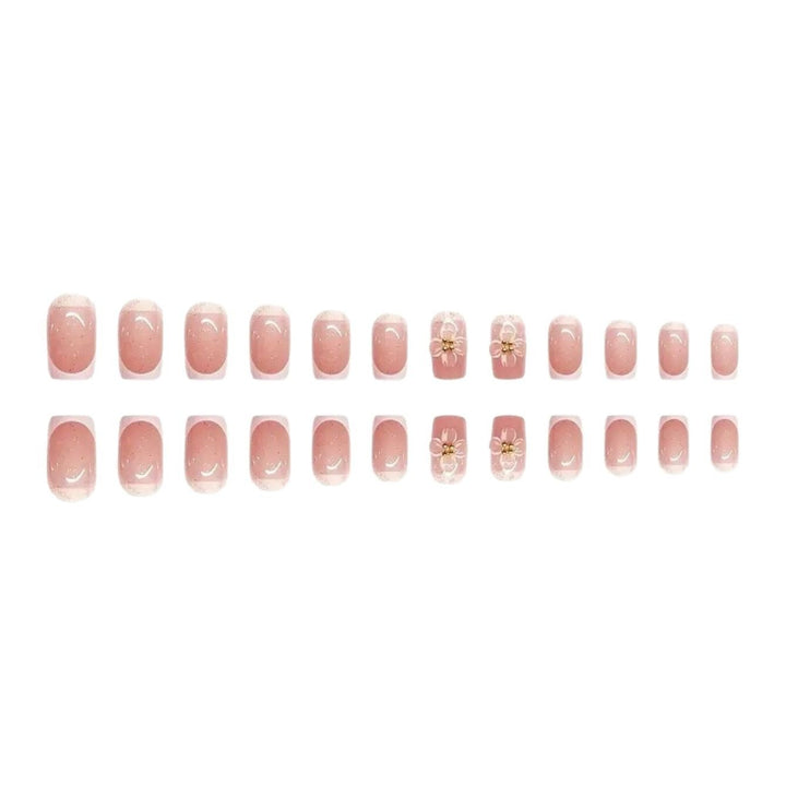 Dekorativer Langer Press-On Nagelset Karnz