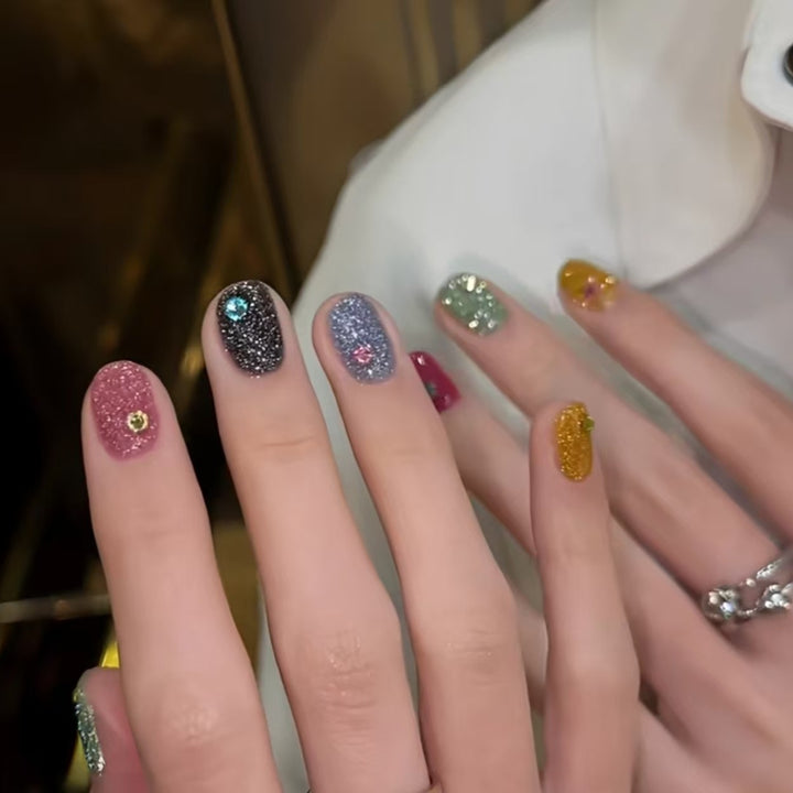 Glitzer-Nagelkunst-Set