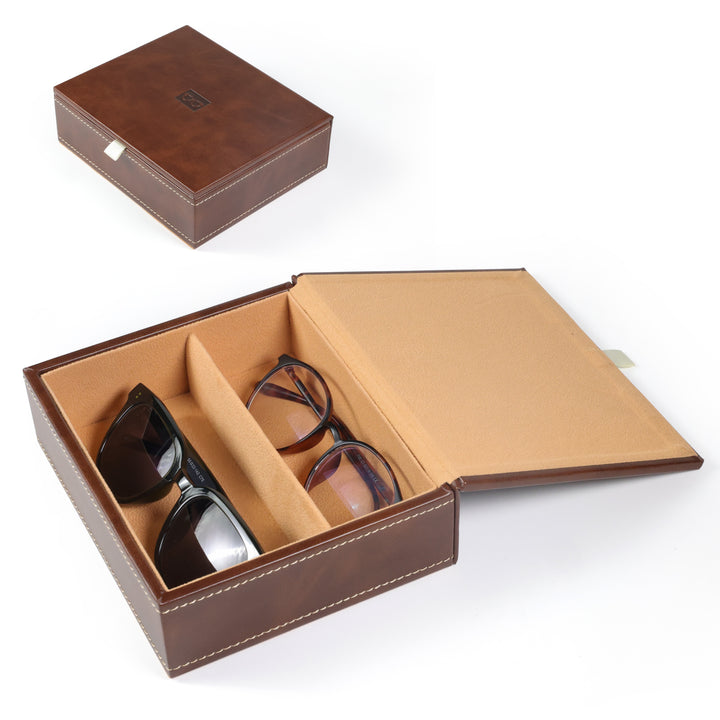 Premium Leder Brillenaufbewahrungsbox Karnz