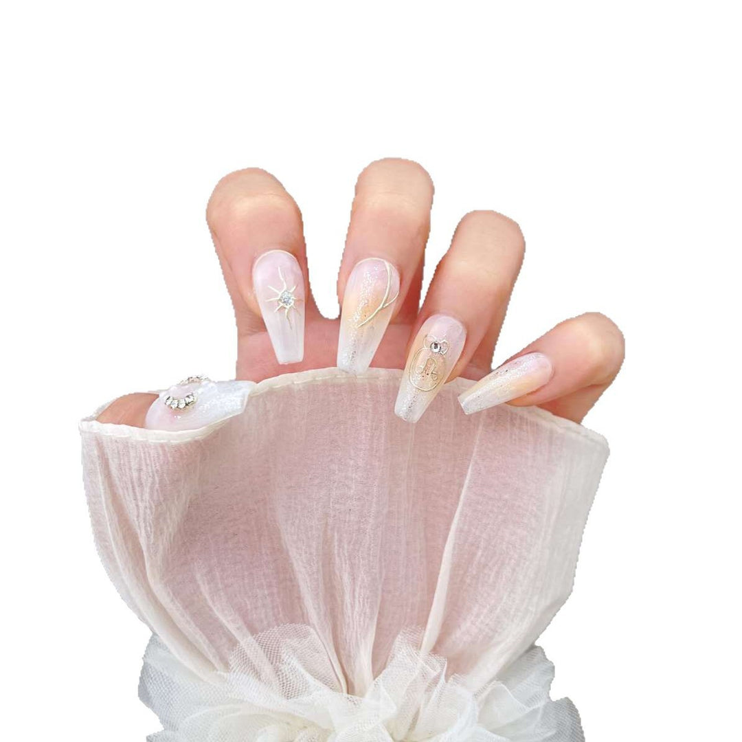 Elegantes handgefertigtes Press-On-Nagelset