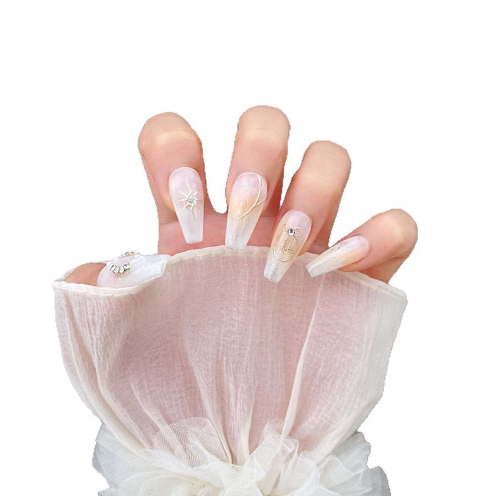 Elegantes handgefertigtes Press-On-Nagelset
