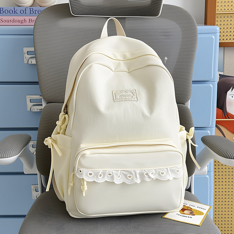 Dekorative Spitzenbesetzte Schulrucksack Karnz