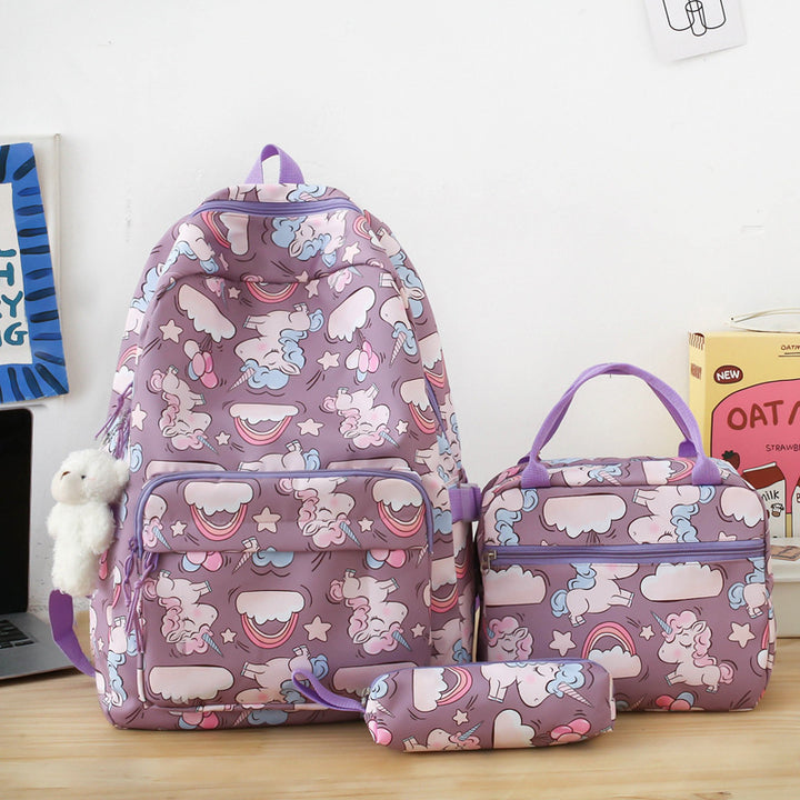 Rucksackset mit Buntem Einhorn-Motiv Karnz
