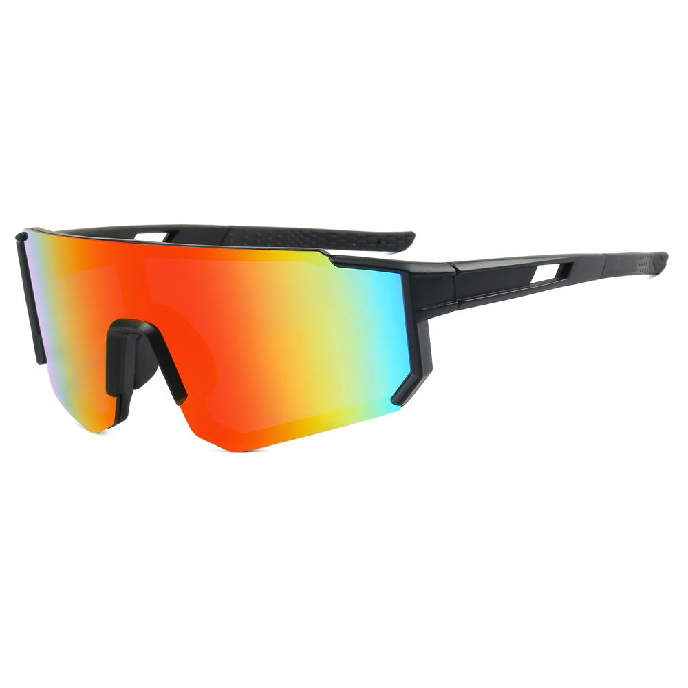 Damen sportliche Sonnenbrille im futuristischen Design mit breitem Sichtfeld Karnz