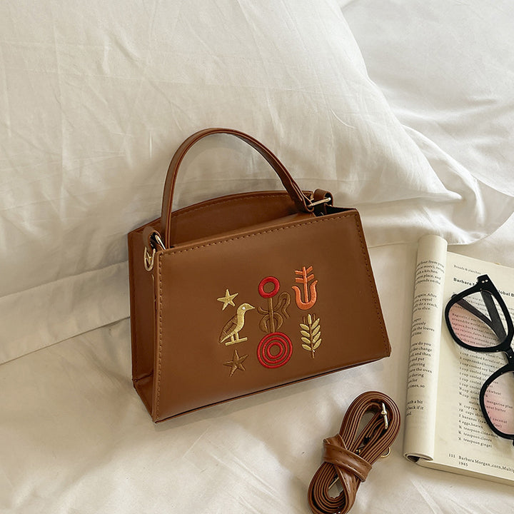 Bestickte Retro-Handtasche