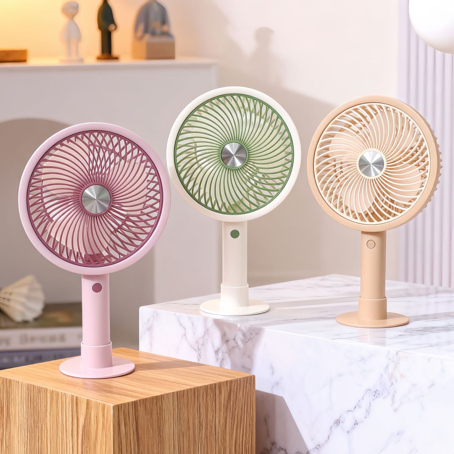 Damen Tragbarer Tischventilator mit flexiblem Neigungswinkel und USB-Anschluss Karnz
