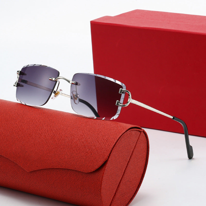 Damen elegante Halbrahmen Korrektionsbrille Karnz