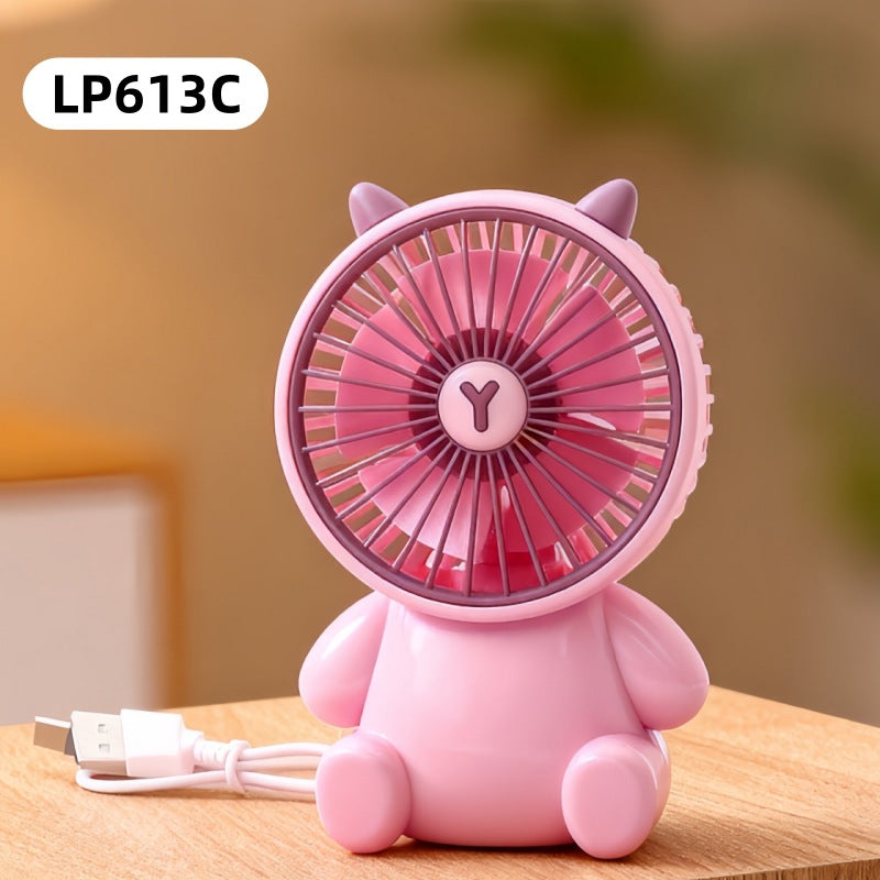 Damen Tragbarer USB Handventilator mit süßem Bärenmotiv Karnz