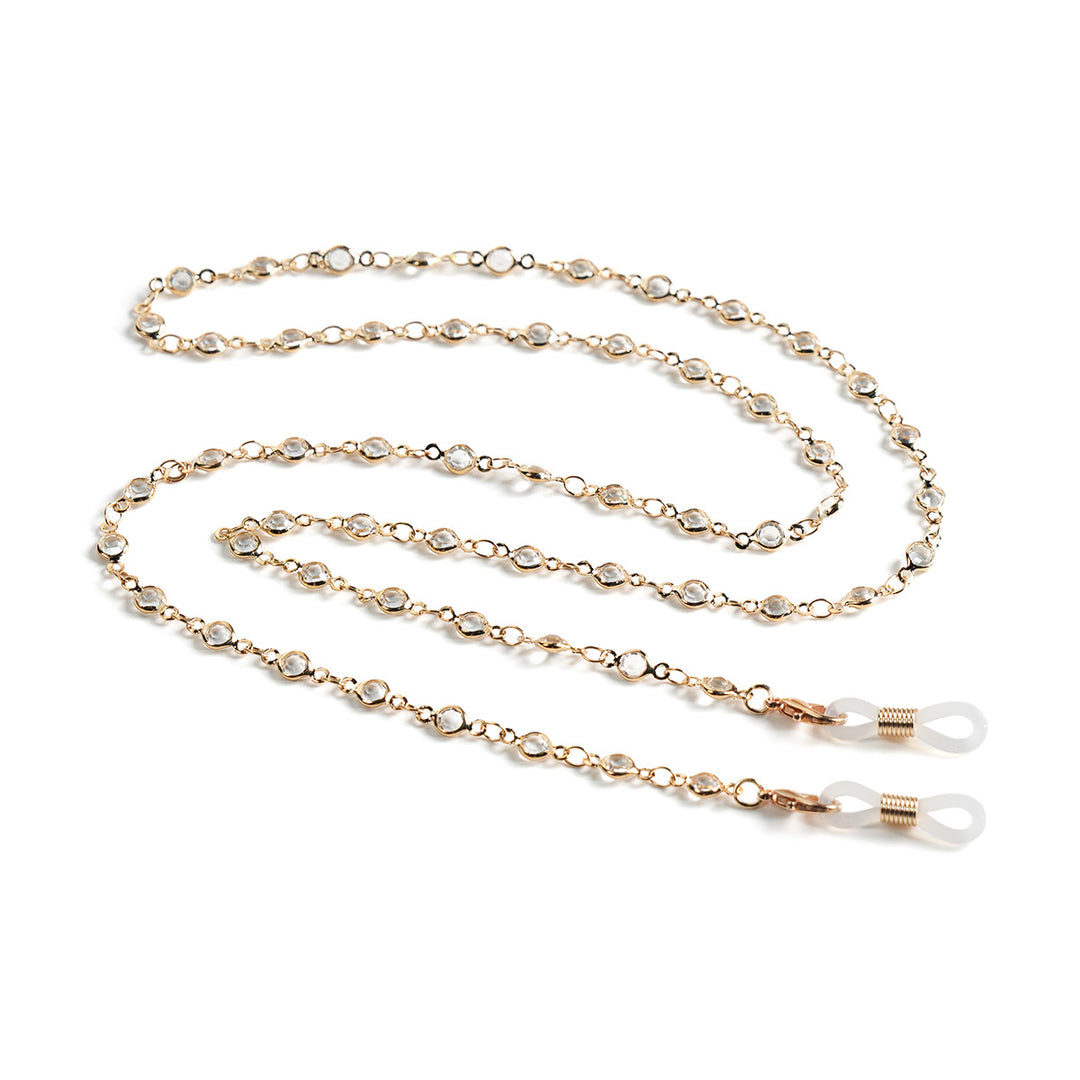 Stylische Edelstein Brillen Kette Karnz