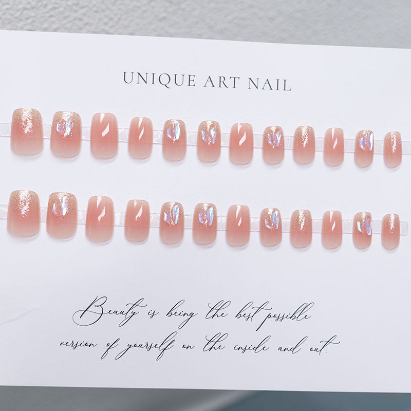 Press-On Nagelset mit glitzernden Akzenten