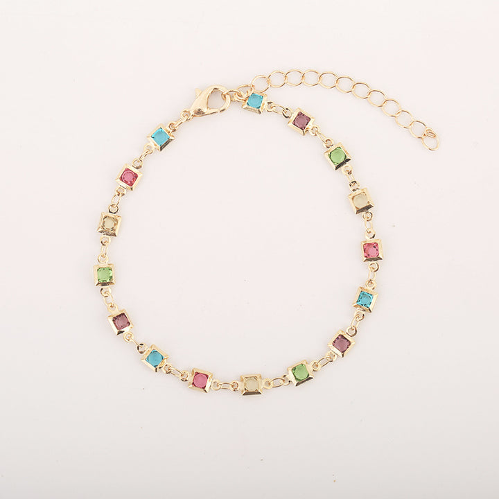 Farbige Edelstein verstellbare Armband Karnz