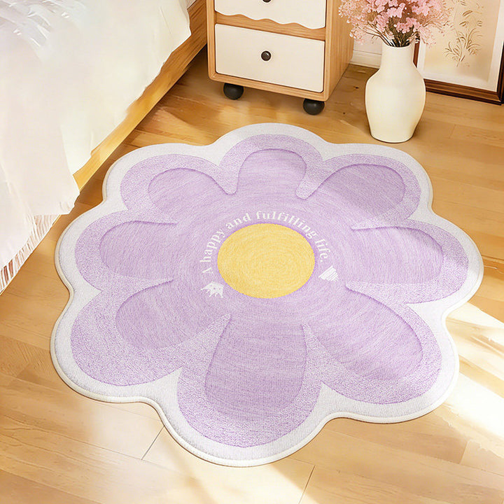 Blumenförmiger dekorativer Teppich