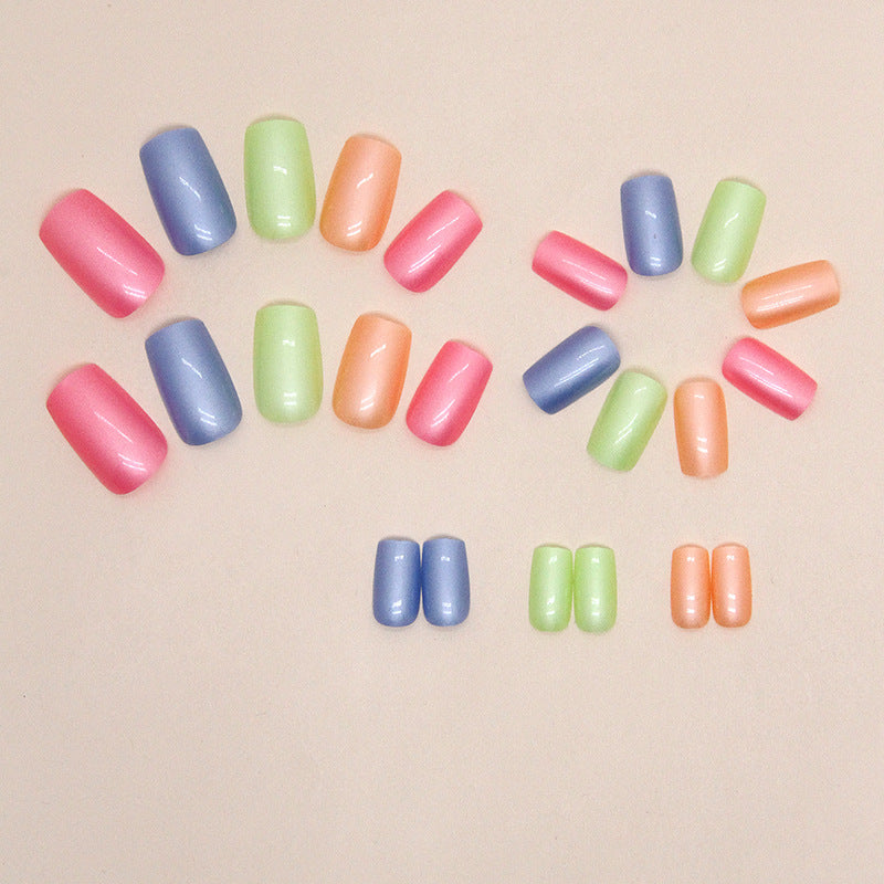 Iridescent Metallic Press-On Nail Set Karnz