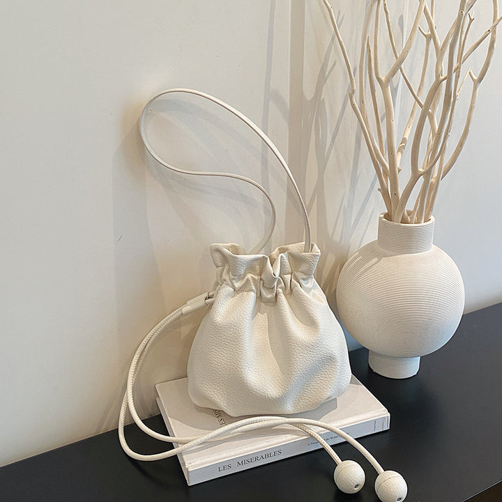 Leder Zugband-Handtasche