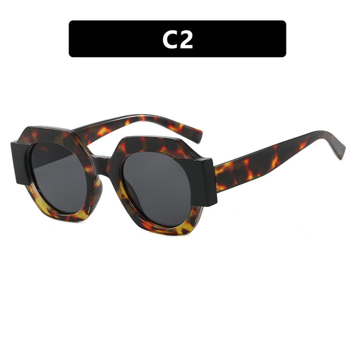 Damen trendige Sonnenbrille im hexagonalen Design Karnz