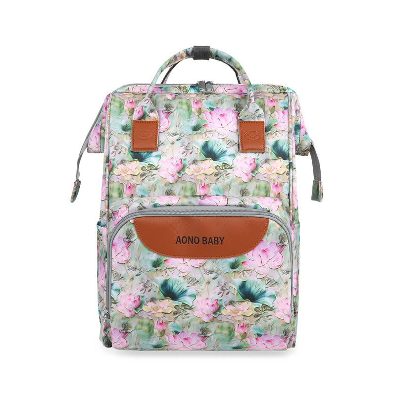 Kreativer floral gedruckter Mehrfach-Taschen Wickelrucksack Karnz