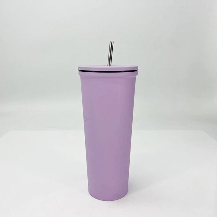 Damen Trinkbecher mit Edelstahl-Strohhalm Karnz