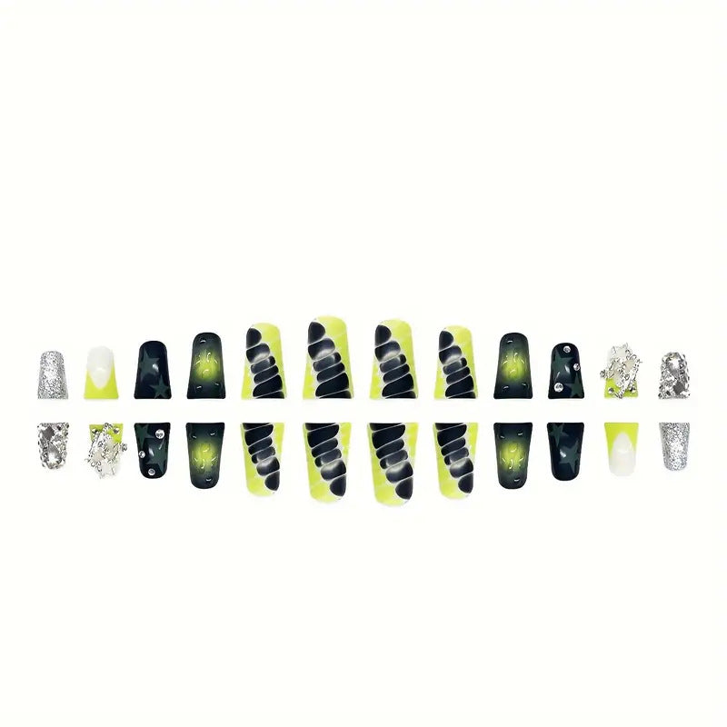 Kreative Stern-Verzierte Press-On Nagelkunst Karnz