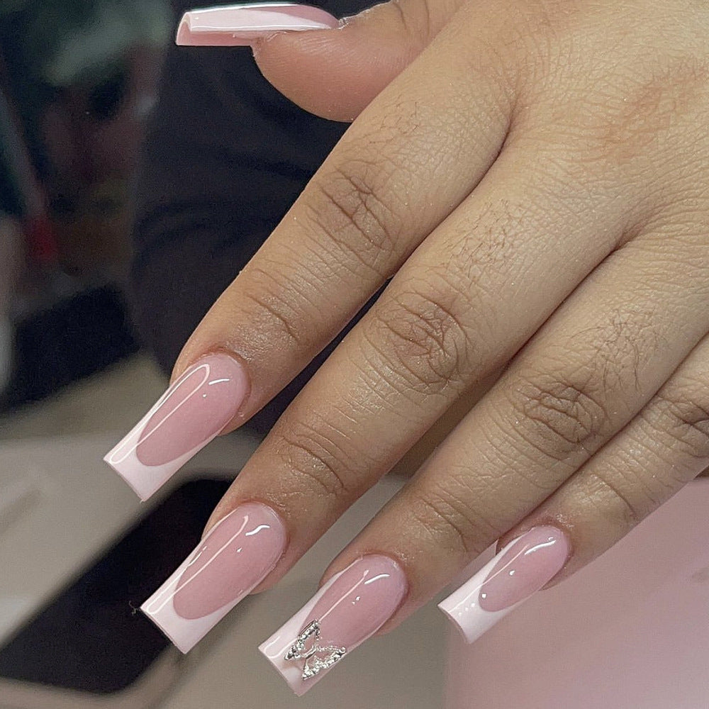 Elegante Lange Quadratische Acryl Nagelverlängerungen Karnz