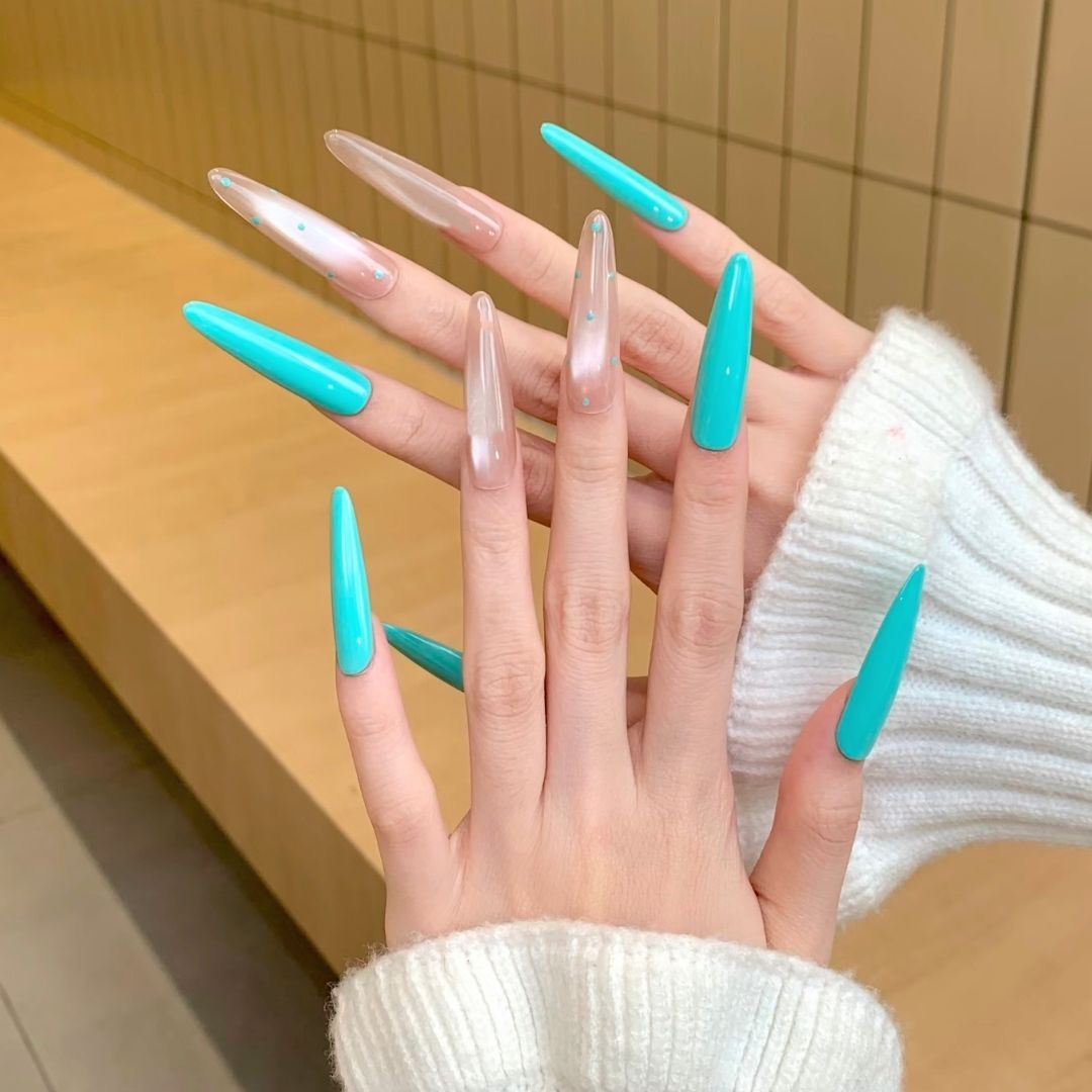 Künstlerische Lange Stiletto-Nagelverzierungen Karnz