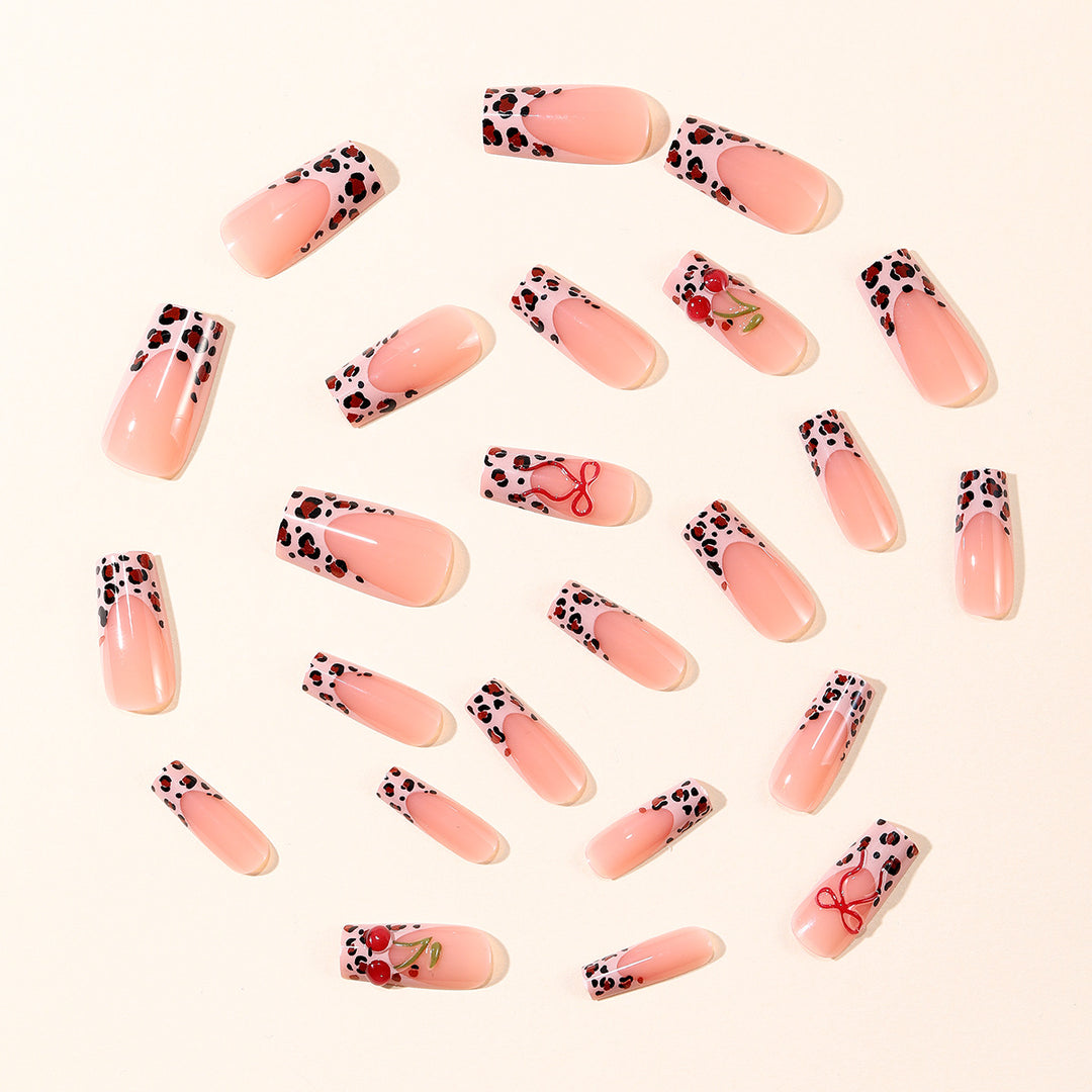 Dekorative Leopardenmuster Nagelkunst Extensions Karnz