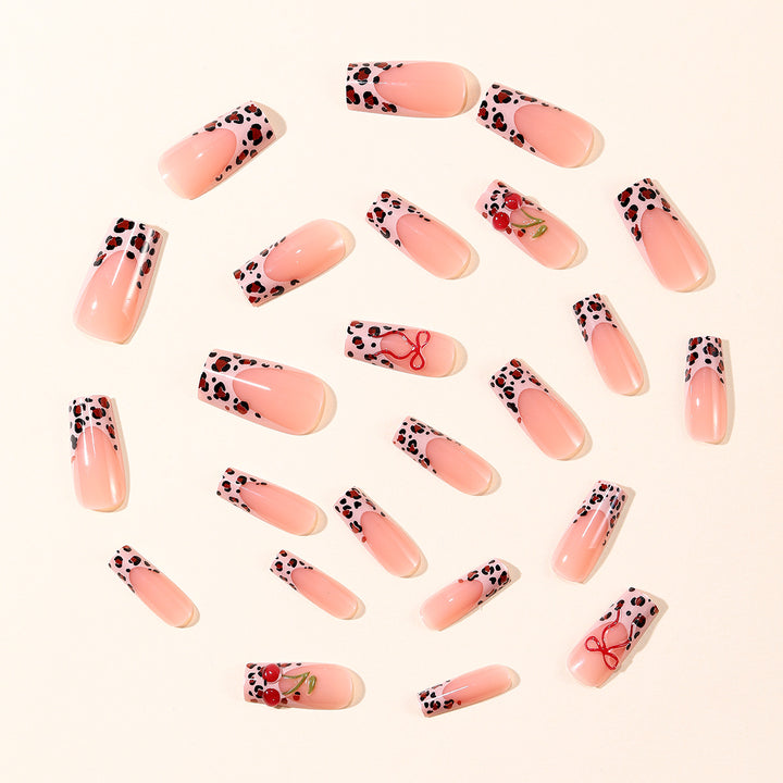 Dekorative Leopardenmuster Nagelkunst Extensions Karnz