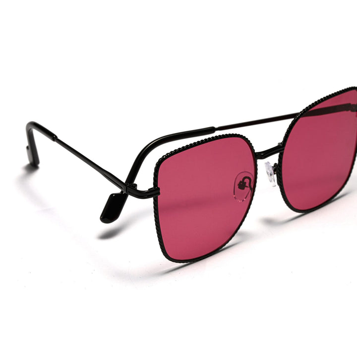 Damen modische oversized Designer-Sonnenbrille mit facettenreichem Rahmen Karnz