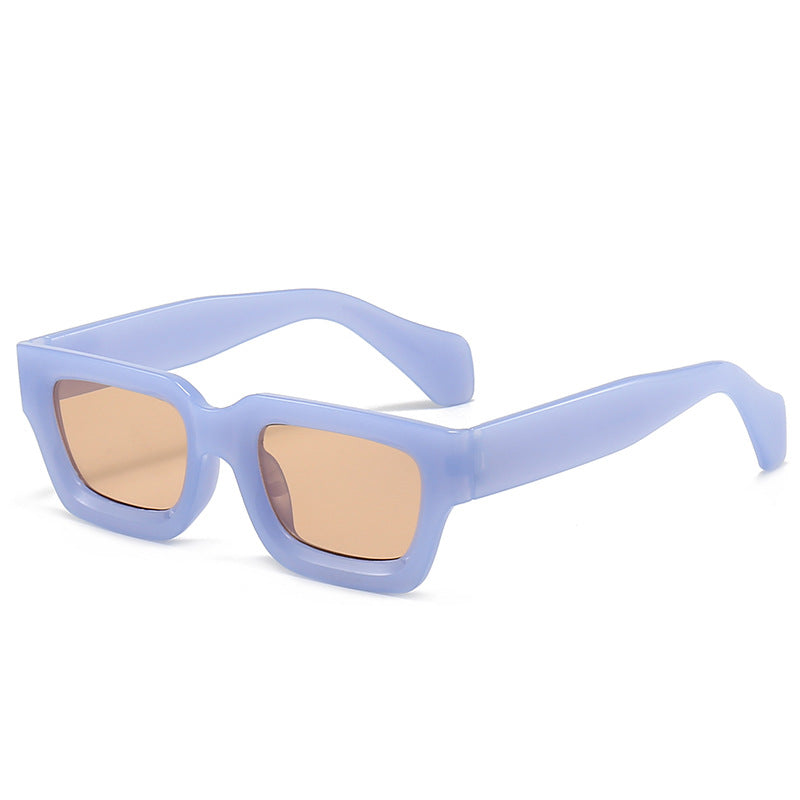 Damen trendige Sonnenbrille mit robustem und transparentem Rahmen Karnz