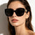 Damen Cat-Eye Sonnenbrille mit eleganter Metallverzierung Karnz