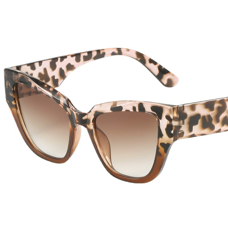 Damen Cat-Eye-Sonnenbrille mit extravagantem Leopardenmuster Karnz