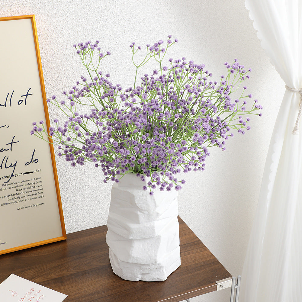 Dekorativer Kunstblütenzweig mit feinen lila Blüten Karnz