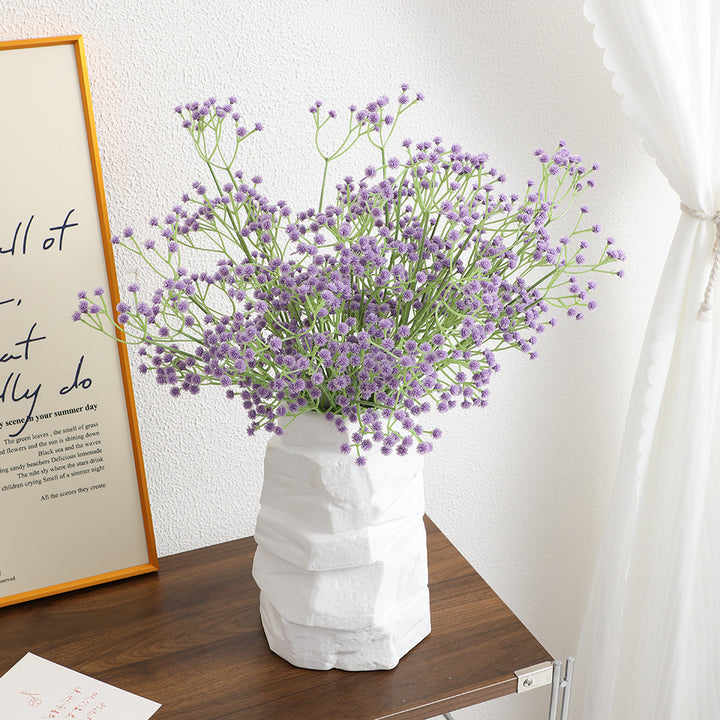 Dekorativer Kunstblütenzweig mit feinen lila Blüten Karnz