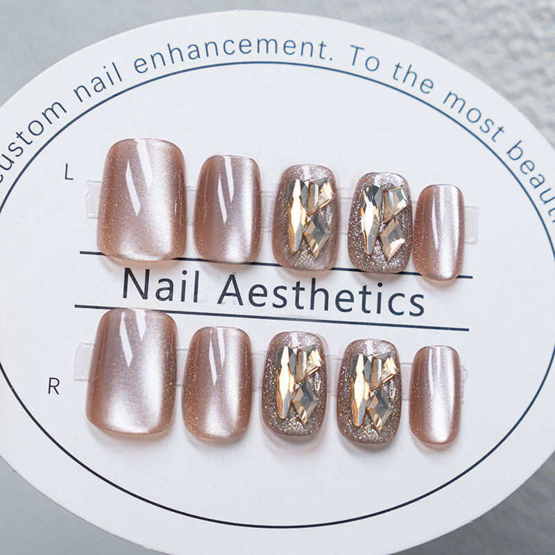 Kristallverzierte Press-On-Nagelset