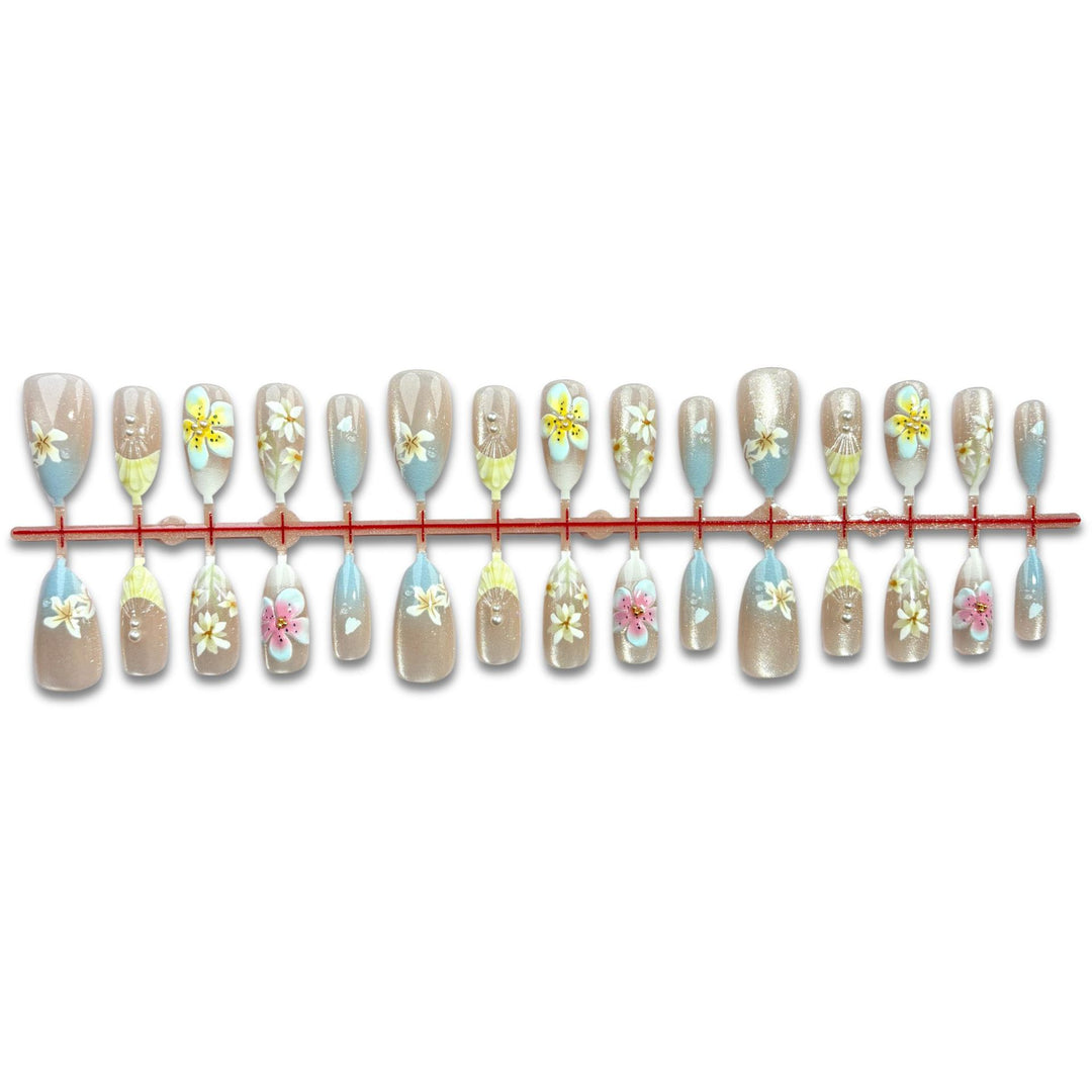 Künstlerisches Florales Nageldesign-Kit