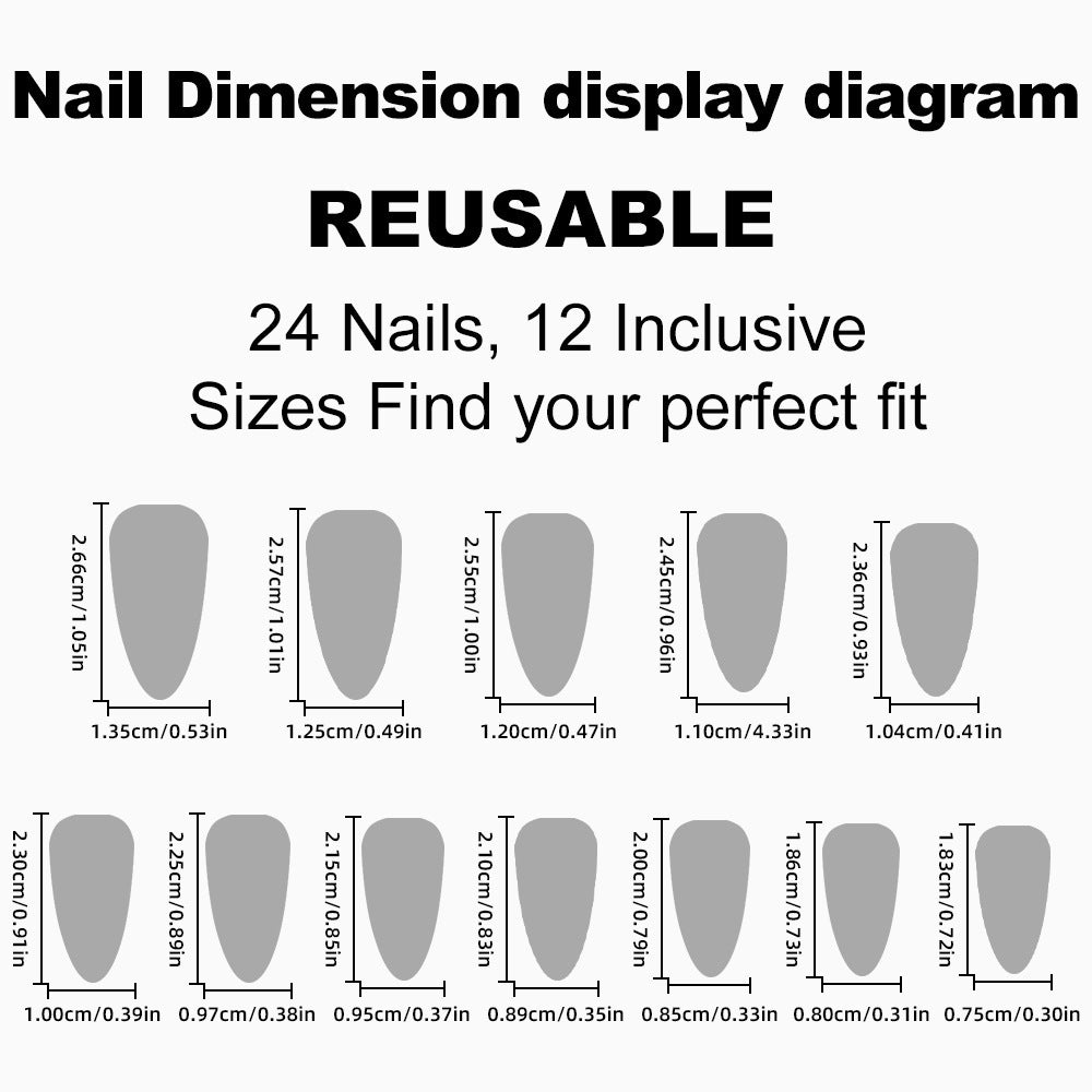 Künstliche Nagelspitzen im eleganten Tropfen-Design Karnz