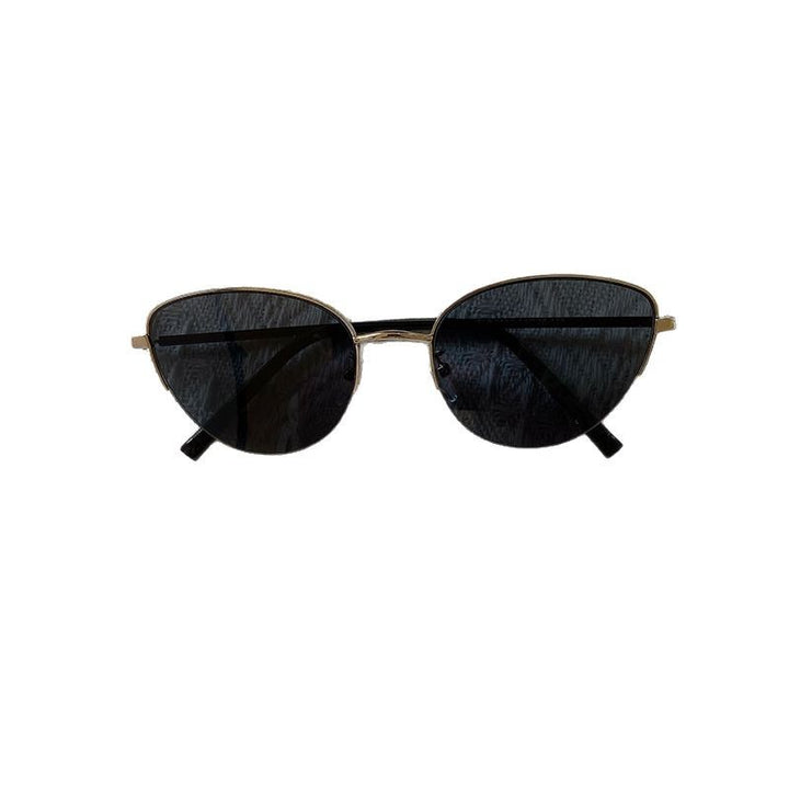 Modische Cat-Eye Sonnenbrille mit Feinem Metallrahmen Karnz