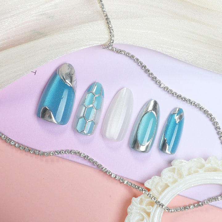 Elegante Metallic Press-On Nagelset