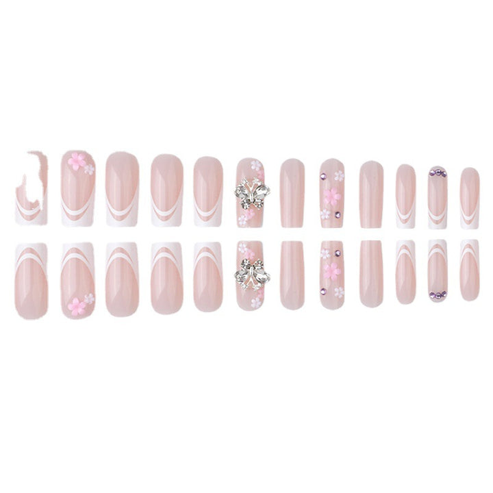 Dekorative Floral Nagelverlängerungen Karnz