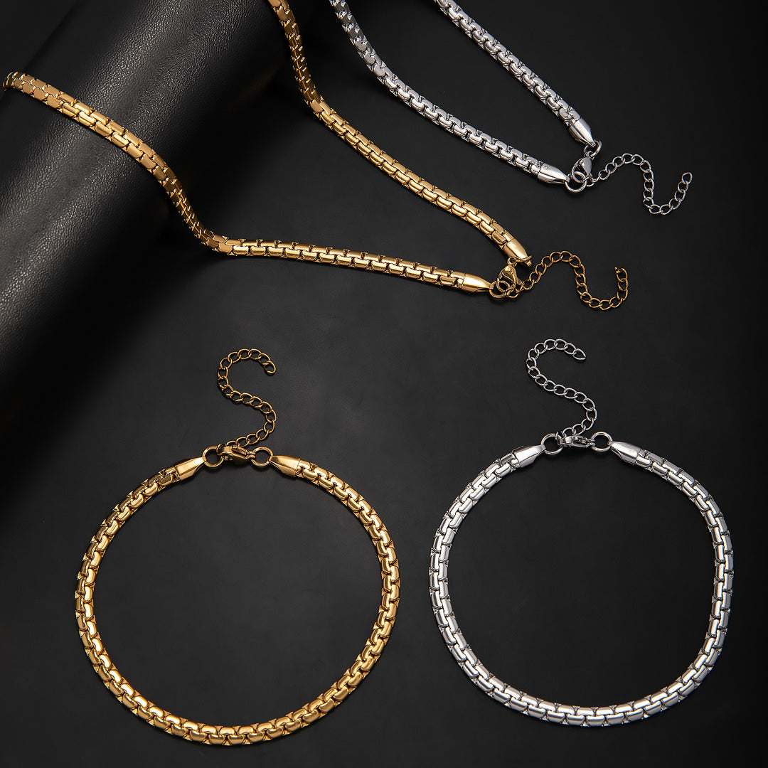 Stylisches Kettenhalsband-Set Karnz