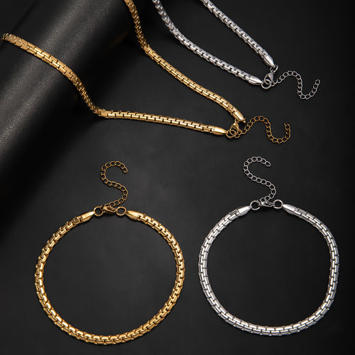 Stylisches Kettenhalsband-Set Karnz