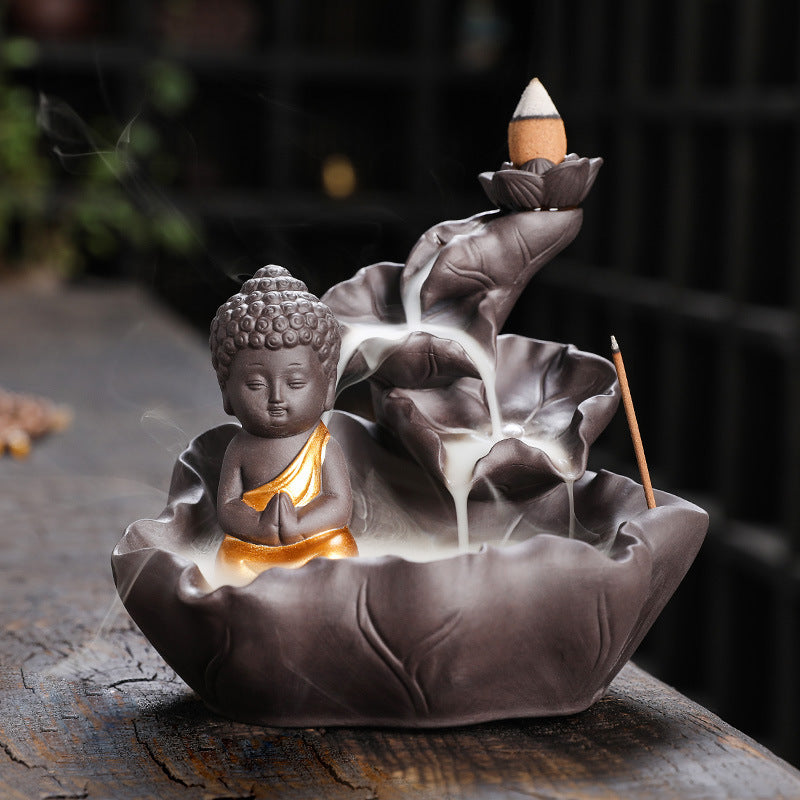 Buddha-Themen Keramik Räuchergefäß
