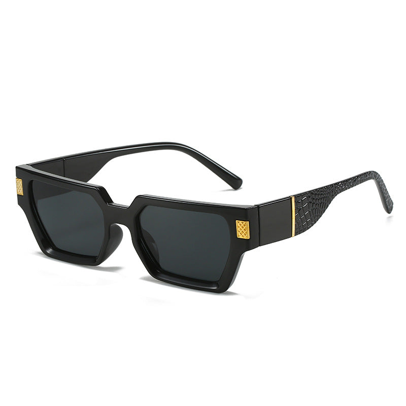 Damen modische Sonnenbrille mit einzigartigem geometrischen Rahmen und luxuriösen Details Karnz