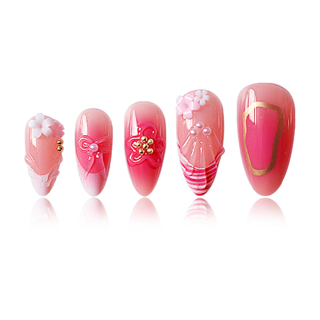 Floral Design Press-On Nagel Set Karnz