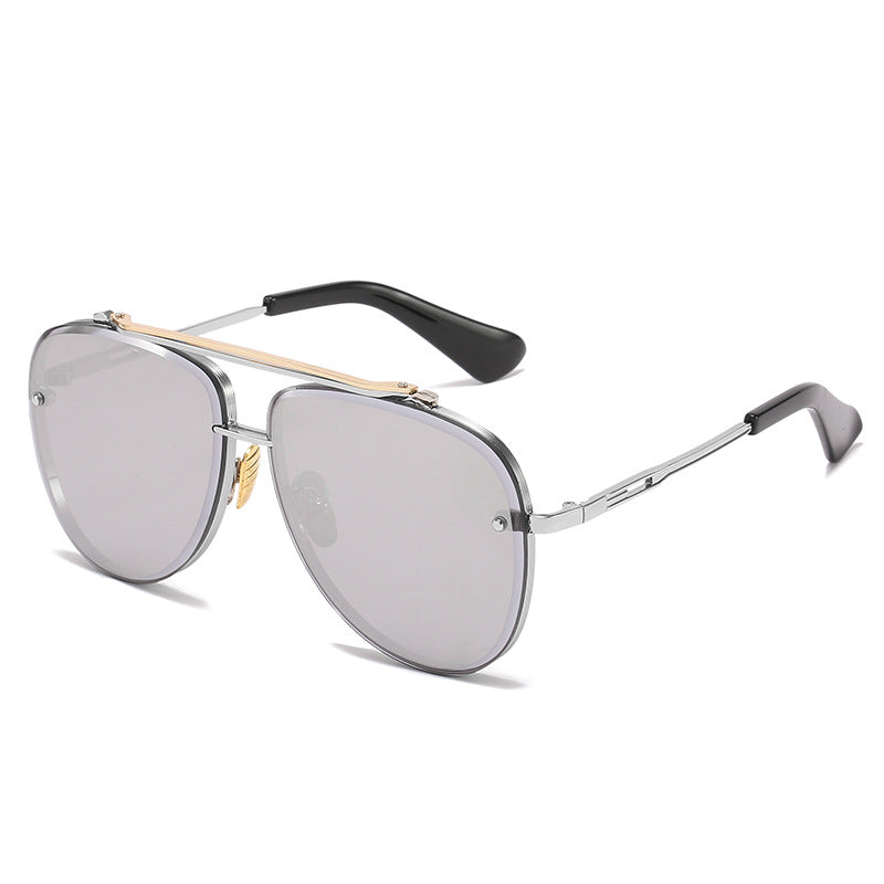 Damen Oversized Piloten-Sonnenbrille mit verstellbaren Nasenpolstern und hochwertigem Metallrahmen Karnz