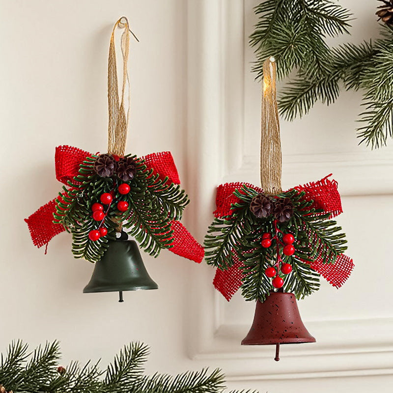 Festliche Weihnachtsglocke mit Tannenzapfen-Dekoration Karnz