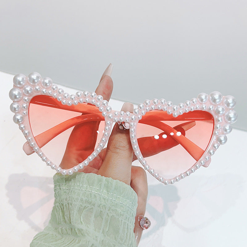 Cat-Eye Perlen-verzierte Sonnenbrille Karnz