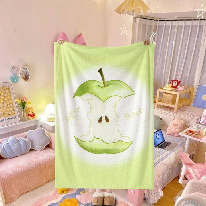 Künstlerischer Obstprint Fleece-Decke
