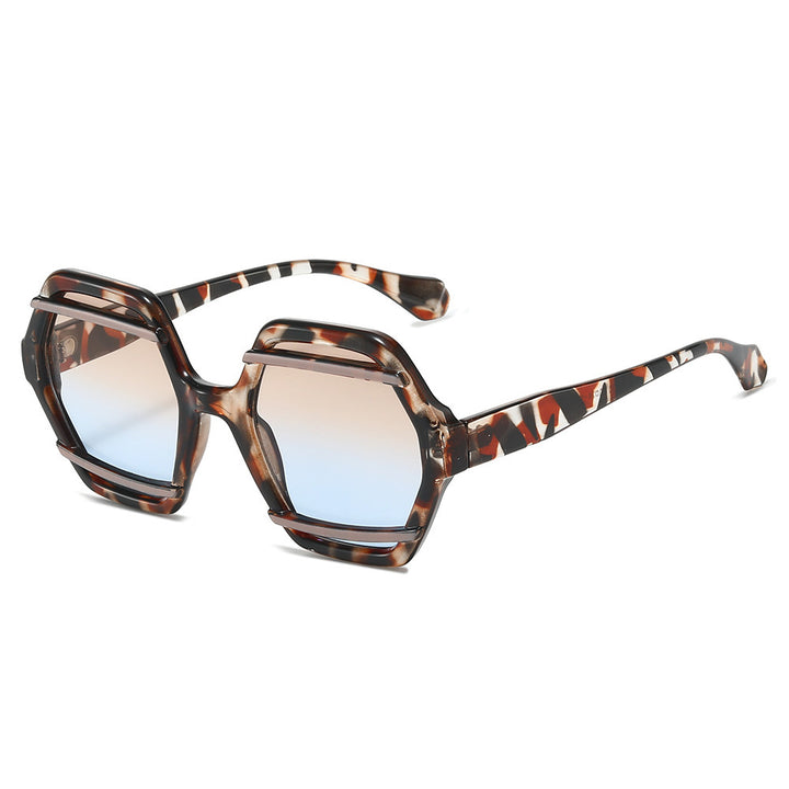 Oversized geometrische Sonnenbrille Karnz