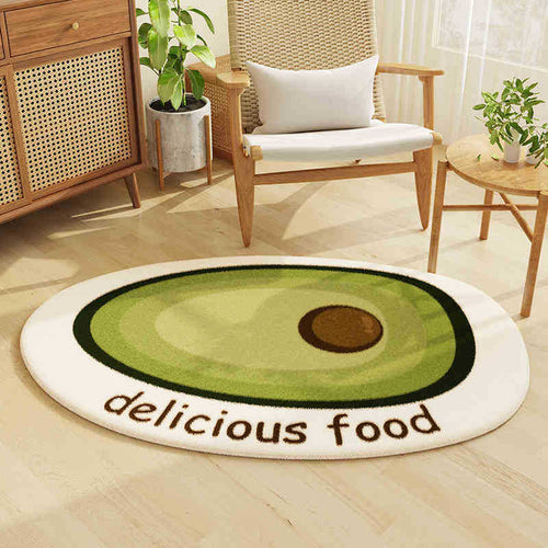 Lustiger Avocado-Themen Teppich